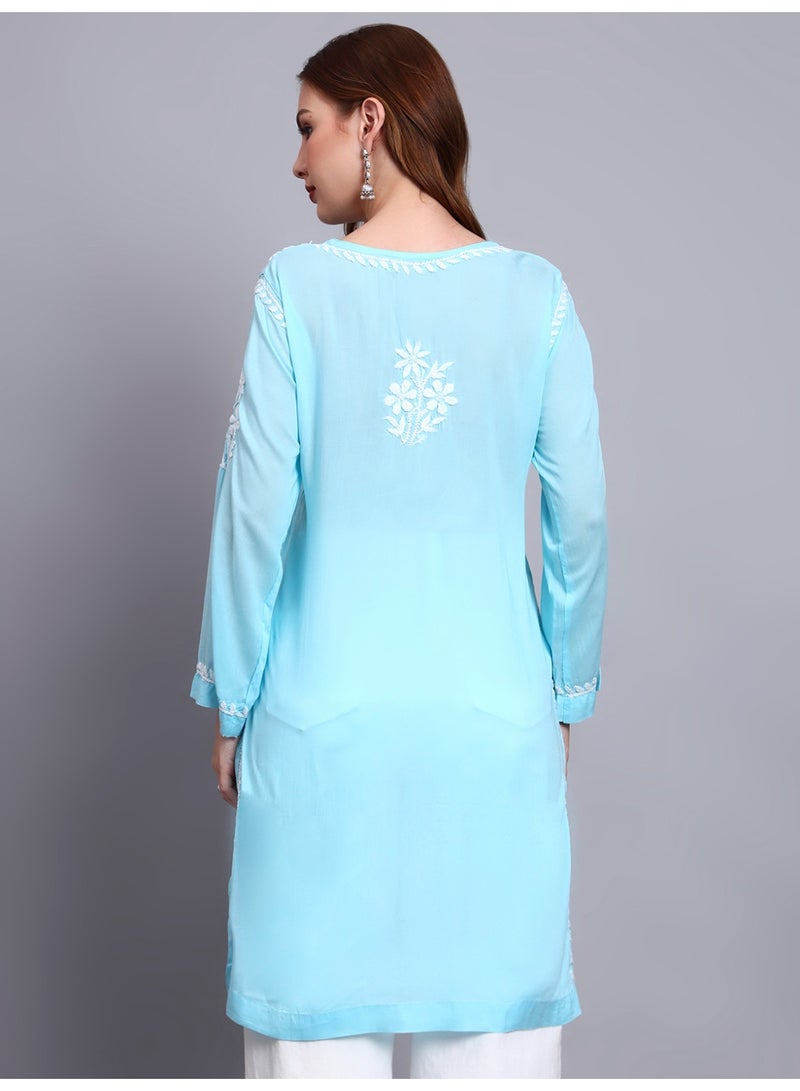 الايا كورتي مودال مطرز يدويًا بشيكانكاري للنساء - Image 2