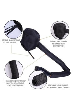 Generic Hair Dryer Bonnet, Portable Household Hair Dryer Cap Professional Salon Hooded Adjustable Upgraded Soft Deep Conditioning Hair Drying Styling Heat Cap Hair Dryer Bonnet (1pc, BLACK)  - Image 2