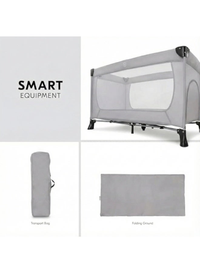 آسي بلاي سرير أطفال قابل للحمل وقابل للطي للسفر، سرير لعب وسرير سفر مع مرتبة مريحة، مركز حضانة مثالي للرضّع. - Image 5