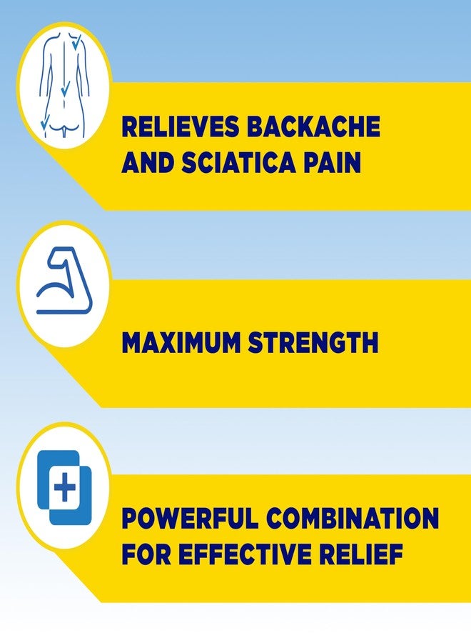 Backaid Maximum Strength Aspirin-Free Pain Relief from Backache, Sciatica and Leg Pain, Powerful Combination, Long-Lasting 6 Hour Formula, 38 Count - Image 3