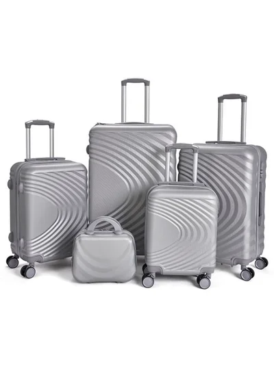LIMRA Travel Bags From limra it consists of 5 luggage bags with a modern design and a solid silver color