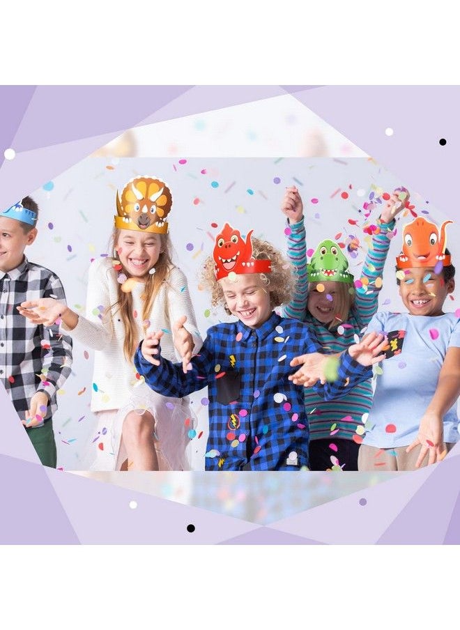 Leinuosen 32 Packs Dinosaur Party Hats Birthday Party Hats For Kids Dinosaur Party Decorations Dino Hats For Party (Cool)  - Image 5