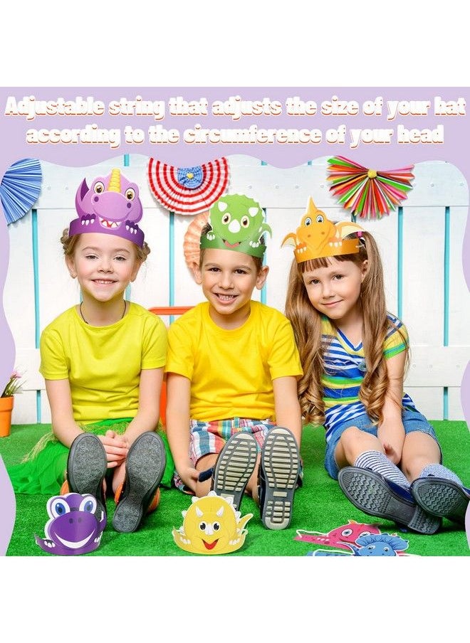 Leinuosen 32 Packs Dinosaur Party Hats Birthday Party Hats For Kids Dinosaur Party Decorations Dino Hats For Party (Cool)  - Image 4