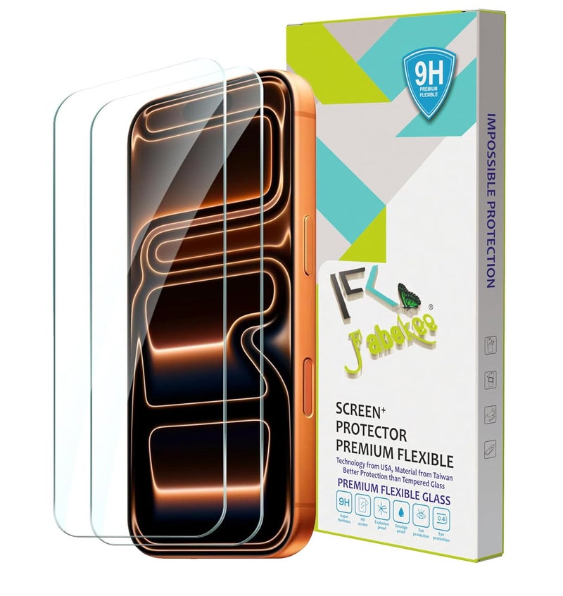 FabeKee 2 Pack Designed for iPhone 17 Pro Max, iPhone 16 Pro Max Screen Protector (6.9 inches), Enhanced Tempered Glass Protection with easy installation tool included,Case Friendly Ultra Resistant - Image 1