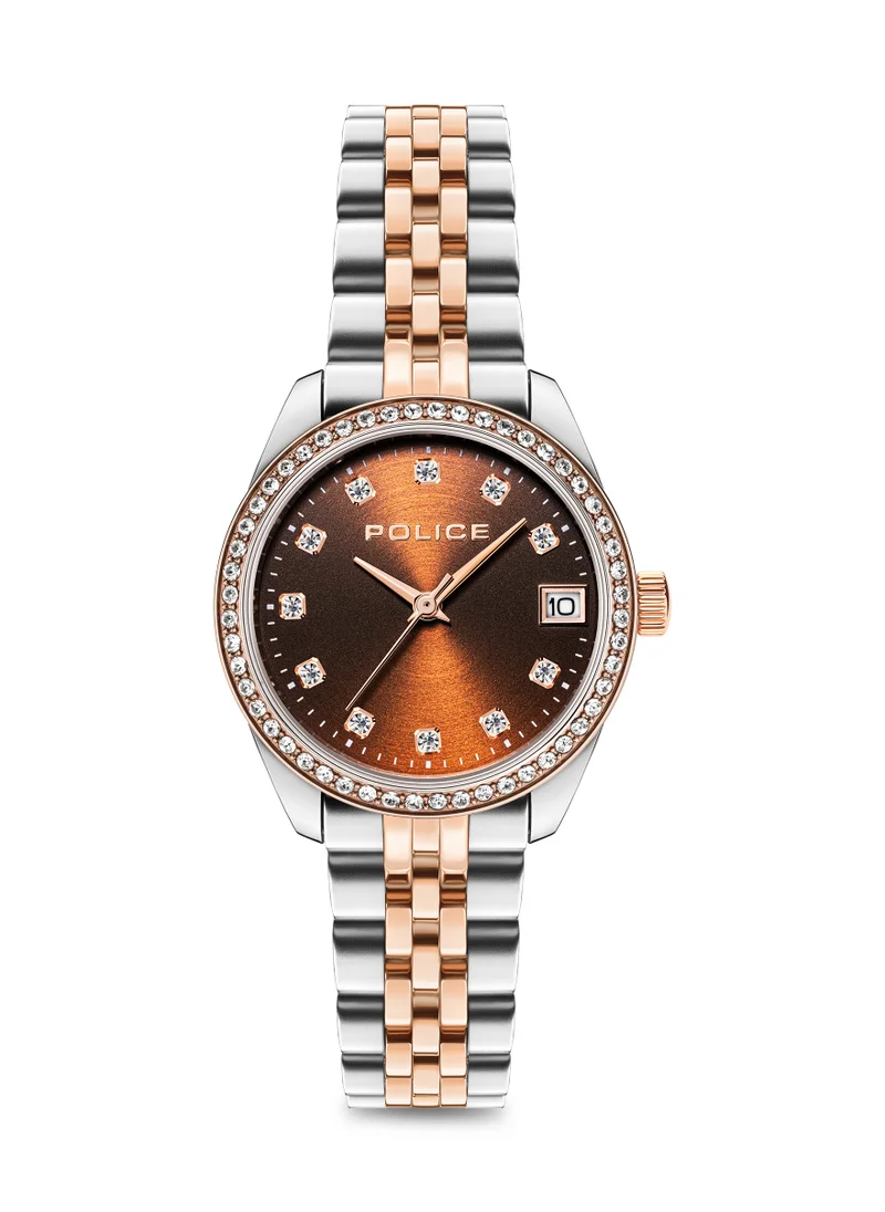 بوليس Devote 28mm Women's Analog Watch with Two-tone Stainless Steel Bracelet