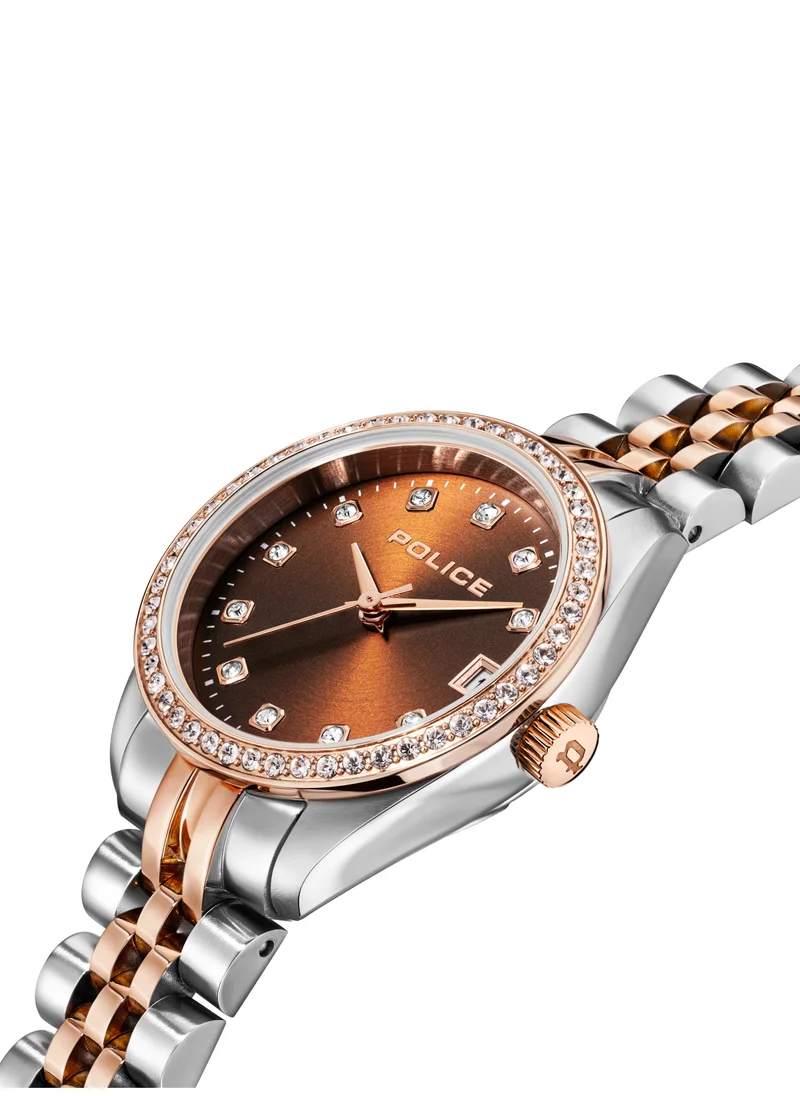 بوليس Devote 28mm Women's Analog Watch with Two-tone Stainless Steel Bracelet