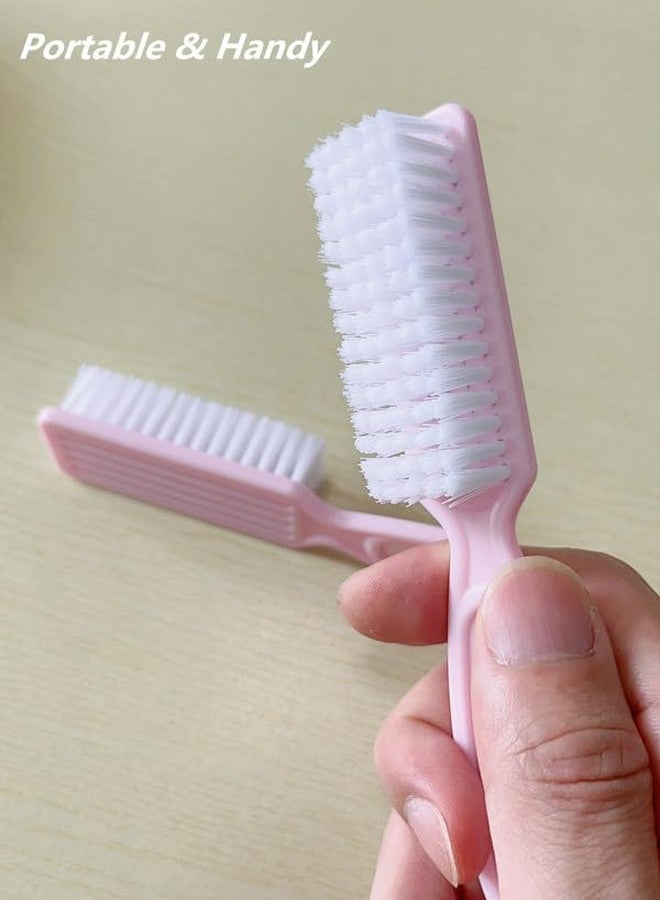 SQULIGT 6Pcs Nail Brush for Cleaning Fingernails, Handle Grip Cleaning Brush for Nail and Toenail, Nail Dust Brush Manicure Pedicure Tools Scrubbing Brush Women Men Home Salon(Pink) - Image 2
