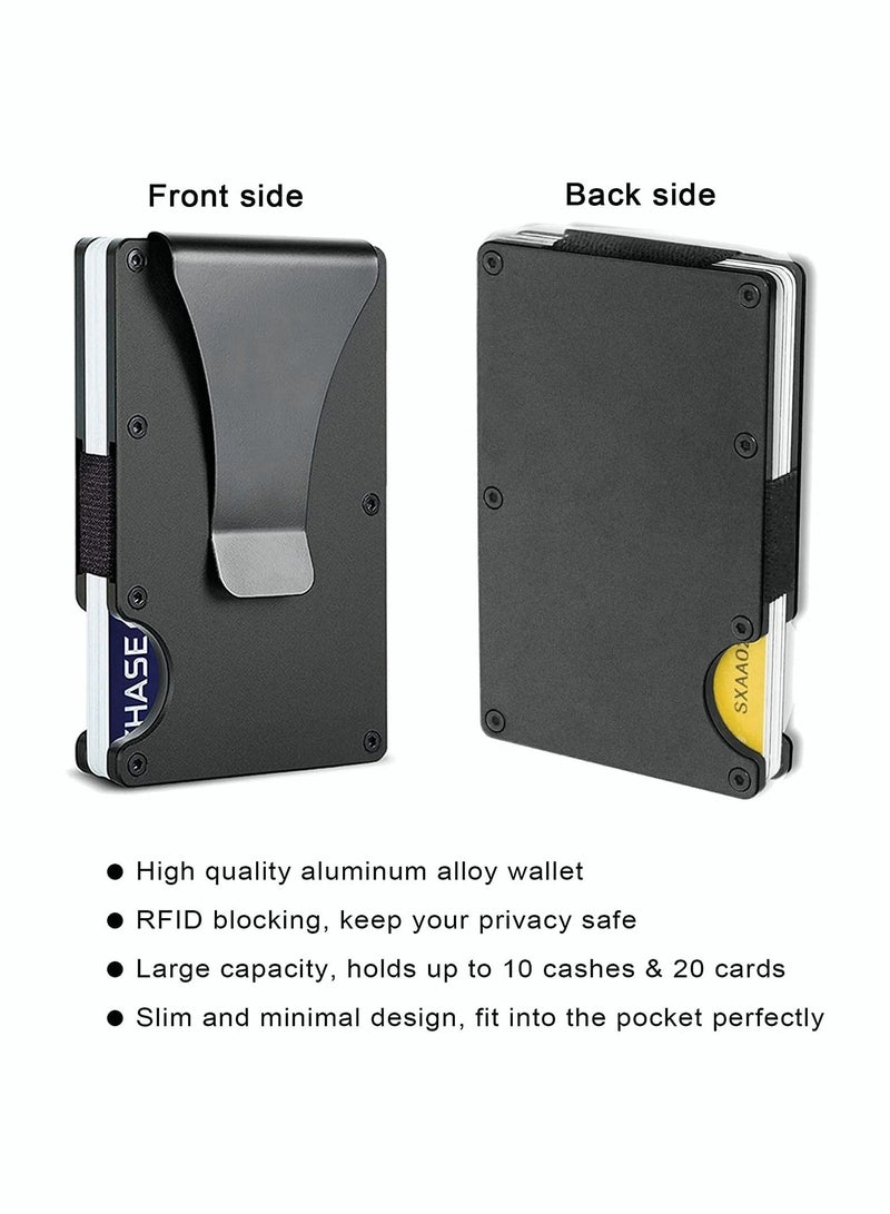 Y&D Minimalist Wallet for Men and Women, Front Pocket Wallet, RFID Blocking Anti-Theft Slim Aluminum With Money Clip, Credit Card, ID Card Passport Holder, Elegant Durable Metal  - Image 5