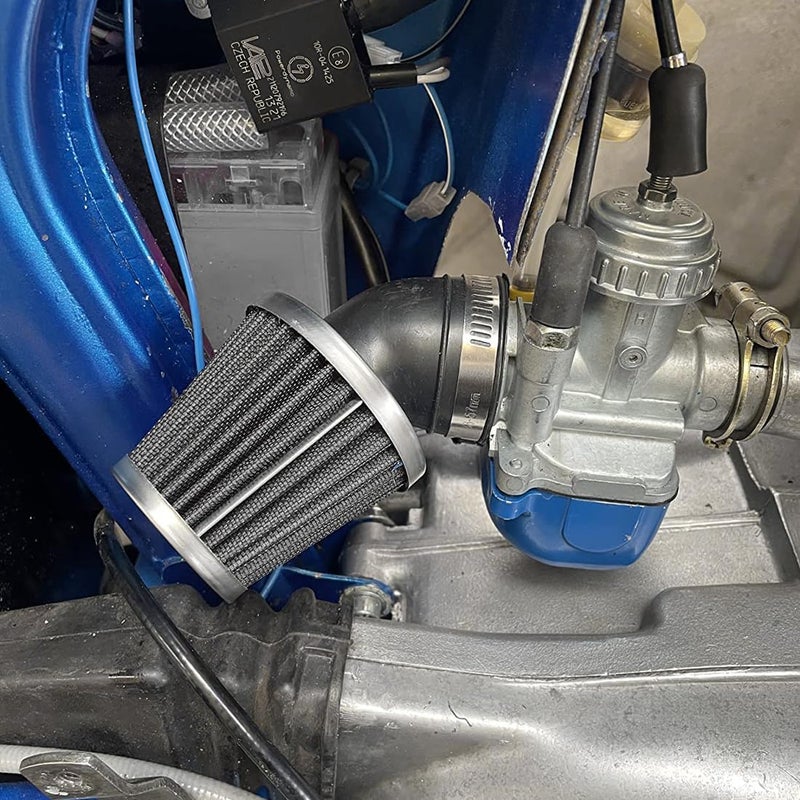 evermotor فلتر هواء دراجة نارية، فلتر كربريتر 48 مم 49 مم 50 مم لدرجات 50cc 70cc 90cc 110cc 125cc 150cc سكوتر، دراجة رباعية - Image 2