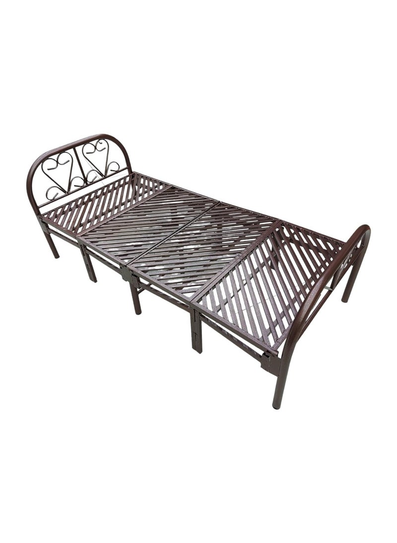 SMART HOME - Foldable and adjustable single bed, heavy duty, with a metal steel bed frame and settings without tools, size 90 * 190cm - Image 1