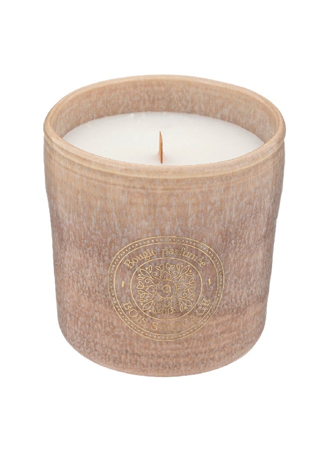 atmosphera Marco Wild Wood Fragrance Scented Jar Candle Brown and White 350 g 192700B  - Image 1