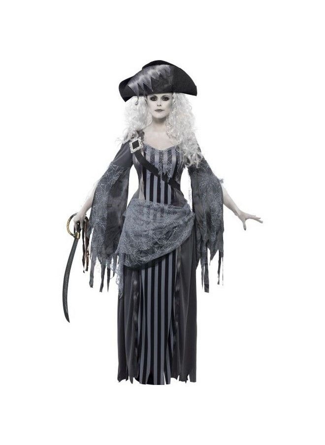 Smiffys - WomenS Ghost Ship Princess Costume With Dress And Hat Grey Large - Image 1