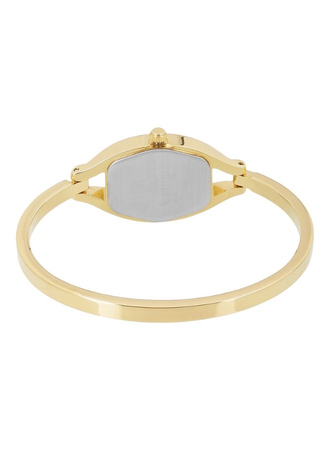 Sonata ساعة أنالوج نسائية 8114YM06 - قرص شامباني، حزام من الفولاذ المقاوم للصدأ بلون ذهبي، حركة كوارتز، مقاومة للماء حتى 3 ATM، ساعة أنيقة وجاهزة كهدية - Image 4