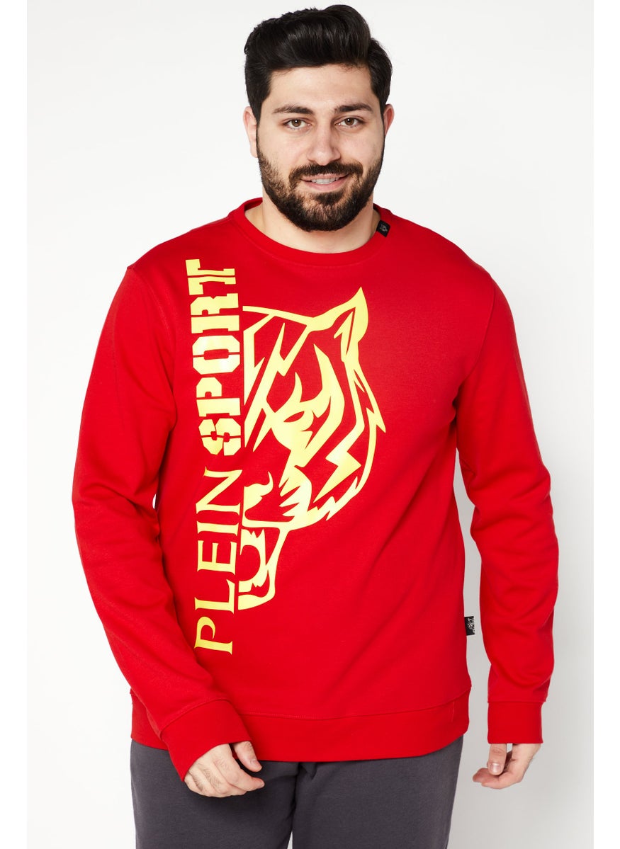 Plein Sport - Men Sportswear Fit Training Sweatshirt, Red - Image 1
