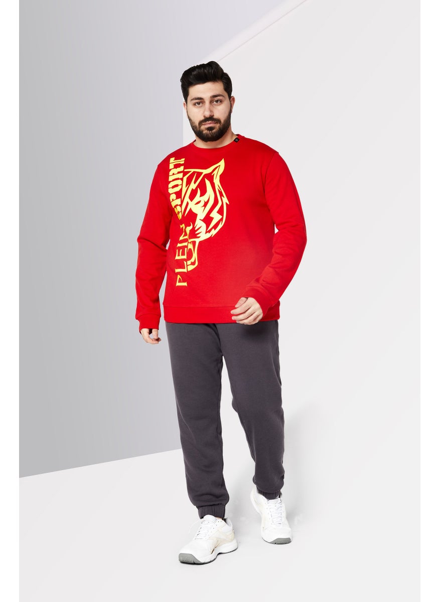 Plein Sport - Men Sportswear Fit Training Sweatshirt, Red - Image 1