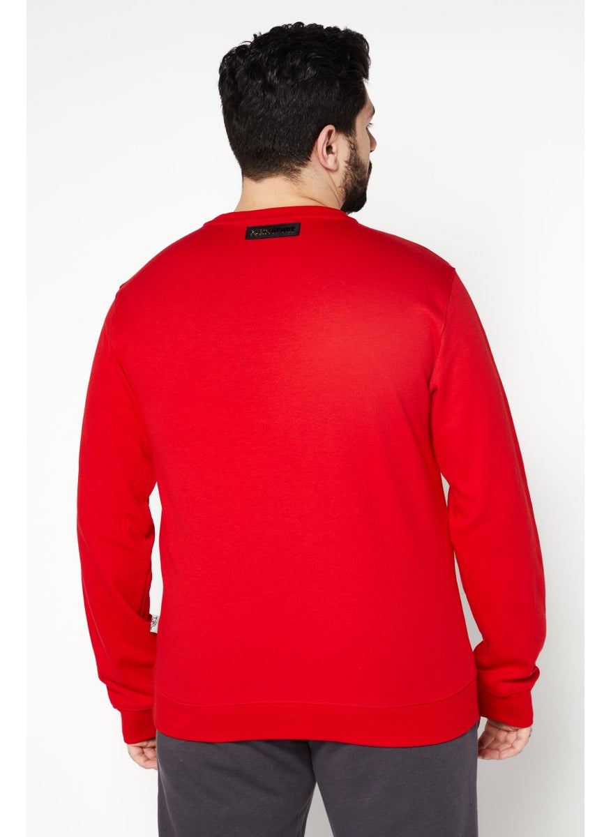 Plein Sport - Men Sportswear Fit Training Sweatshirt, Red - Image 1
