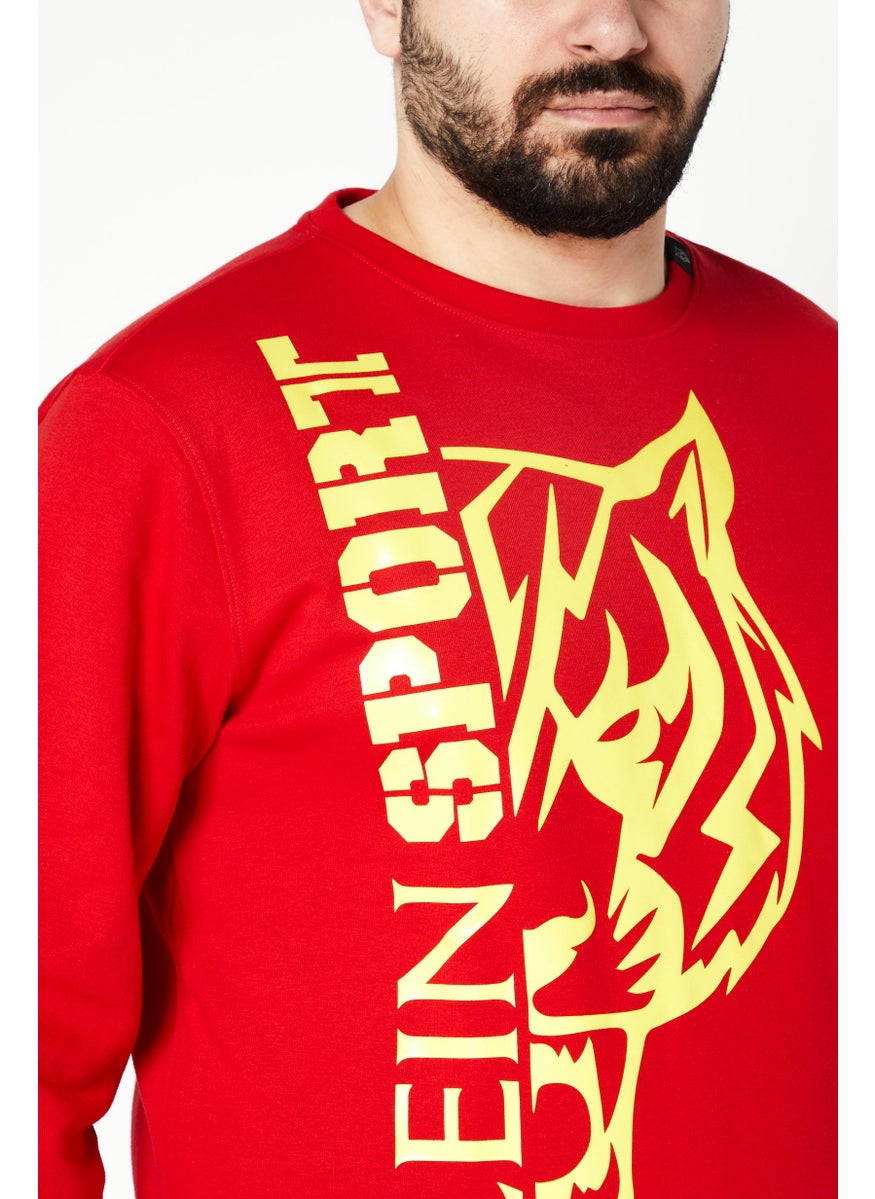 Plein Sport - Men Sportswear Fit Training Sweatshirt, Red - Image 1