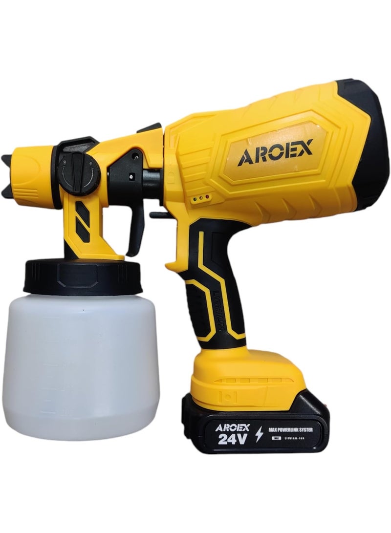 Spray paint machine with 2 battery lithium 1000 ml from AROEX - Image 1