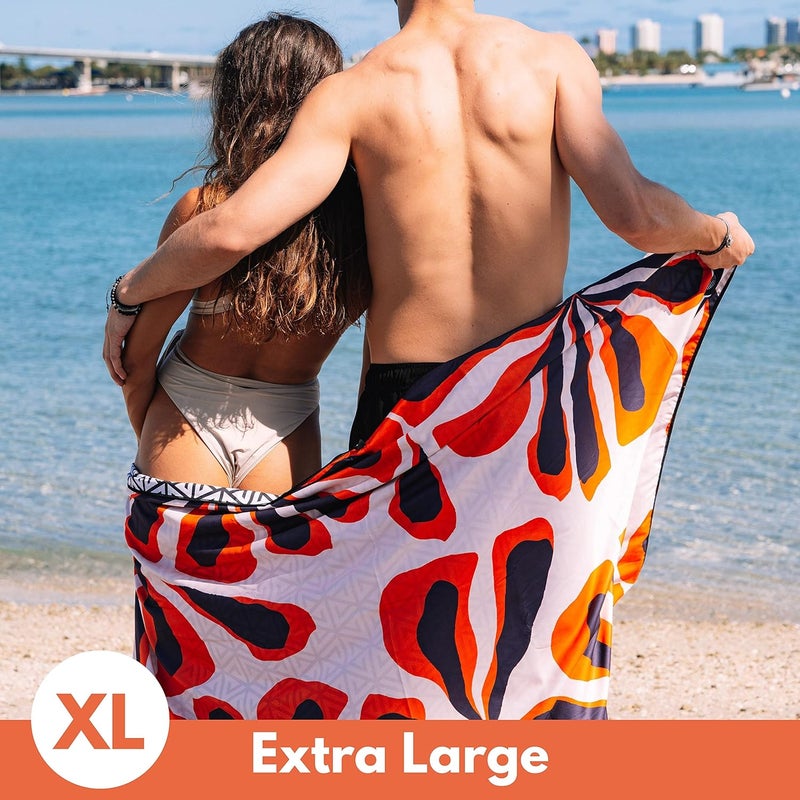 ECCOSOPHY Microfiber Beach Towel - Sand Free Towels are Quick Dry, Light Weight, Super Absorbent - Perfect Pool, Travel, Cruise, Camping Essentials - Oversized Extra Large for Adults 71x35 in - Image 4