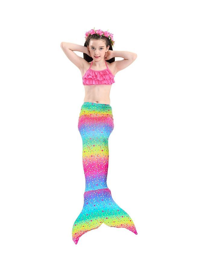 NIBEMINENT 4-Piece Mermaid Themed Costume Set 120cm - Image 2