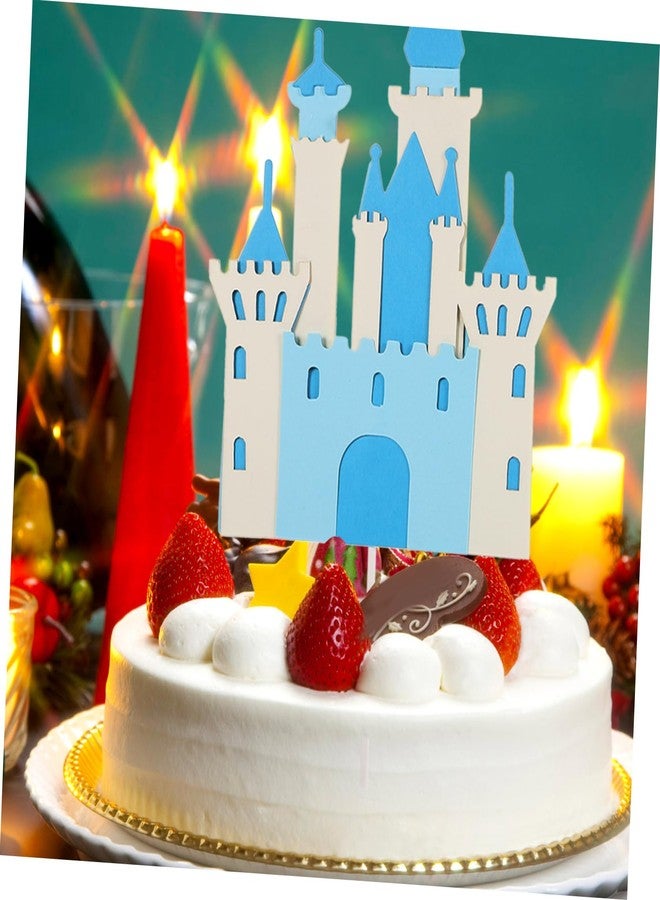 SHOWERORO Pcs Castle Cake Decor Insert Pink Cake Topper for Birthday Party Supplies - Image 5
