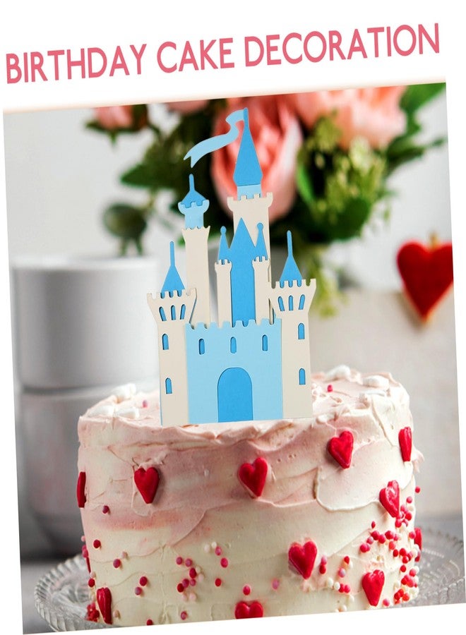 SHOWERORO Pcs Castle Cake Decor Insert Pink Cake Topper for Birthday Party Supplies - Image 4
