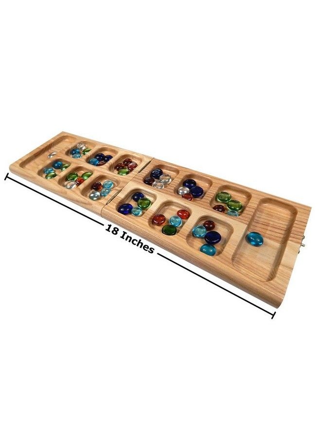Best Chess Set - لعبة مانكالا قابلة للطي من خشب البلوط فيسنتي مجموعة 18 بوصة - Image 1