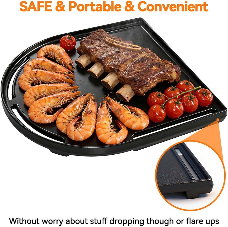 FORYEYC 13 x 12.4" Cast Iron Griddle for Coleman Roadtrip 285, 225 table top Grill Replacement Parts, Coleman Cooktop LX LXE LXX, Griddle part for Coleman Roadtrip Swaptop Grill Accessories Grill Plate - Image 4