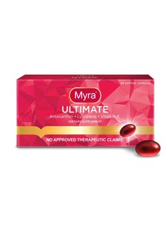 Myra Ultimate Vitamin E Astaxanthin Lycopene Dietary Supplement 30 Softgel 