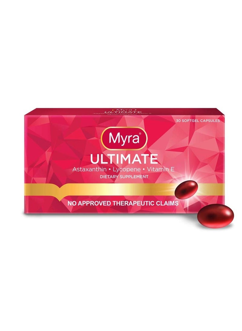 Ultimate Vitamin E Astaxanthin Lycopene Dietary Supplement 30 Softgel