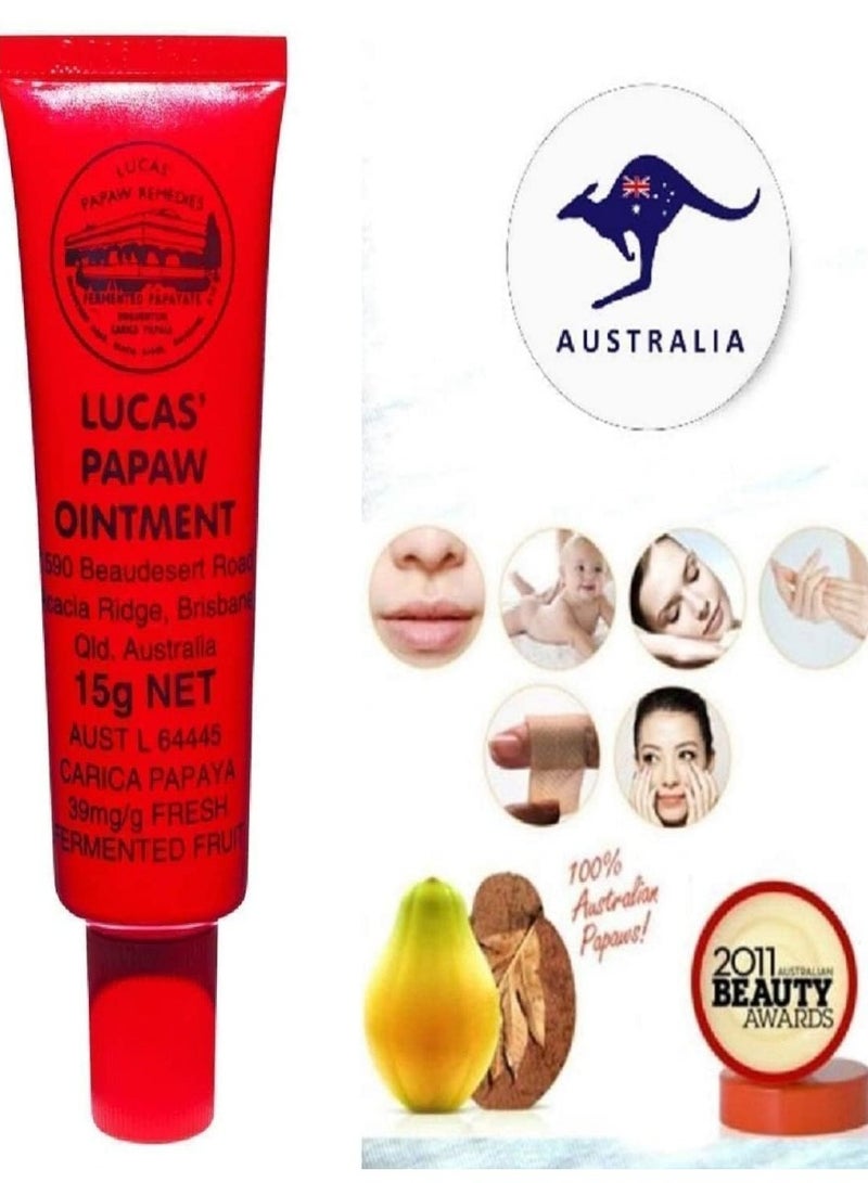 لوكاس دهان لوكاس بابايا 15 جرام في أنبوب مع تطبيق للشفاه - عبوة مزدوجة للقيمة من لوكاس للعلاجات - Image 3