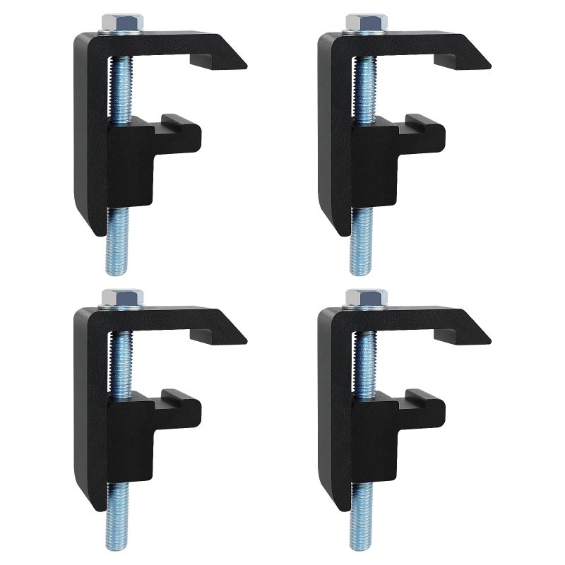 QYMOPAY QYMOPAY Track System Mounting Clamps Truck Topper Clampsfor ToyotaTacomaTundra Truck Bed Cover 4PCS Black - Image 2