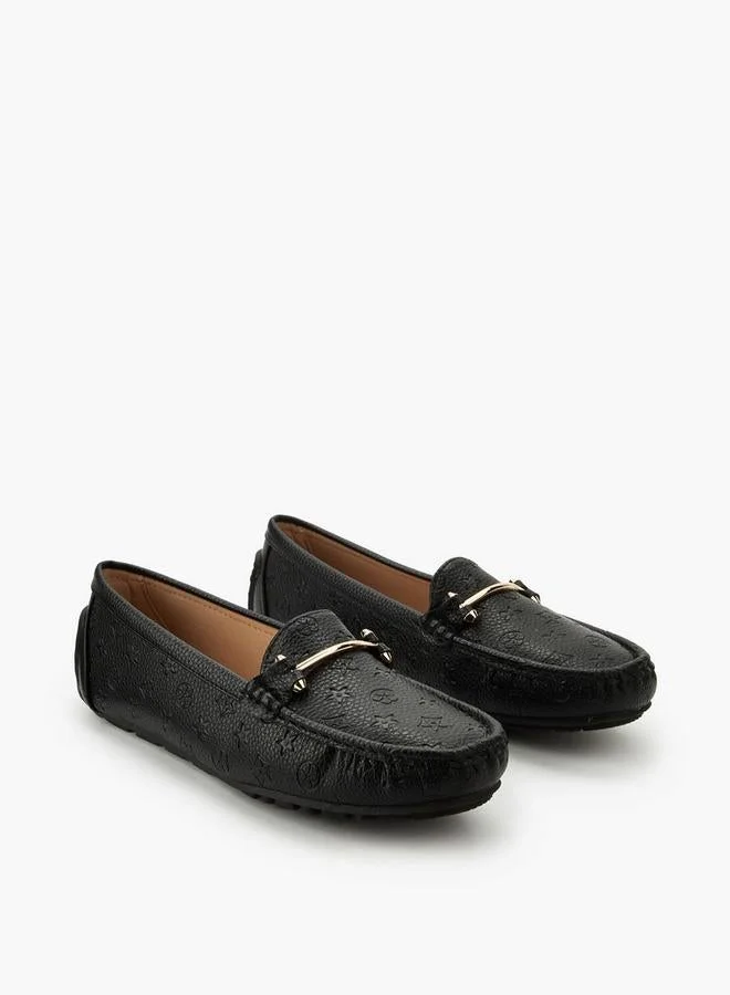 لو كونفورت Women Monogram Embossed Loafers