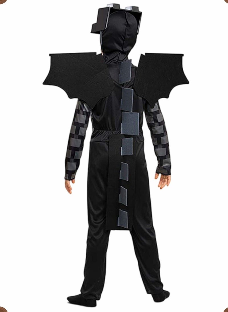 ماين كرافت 3 قطعة مجموعة زي Minecraft EnderDragon ، زي لعبة الفيديو بدلة Cosplay زي هالوين للأطفال - Image 2