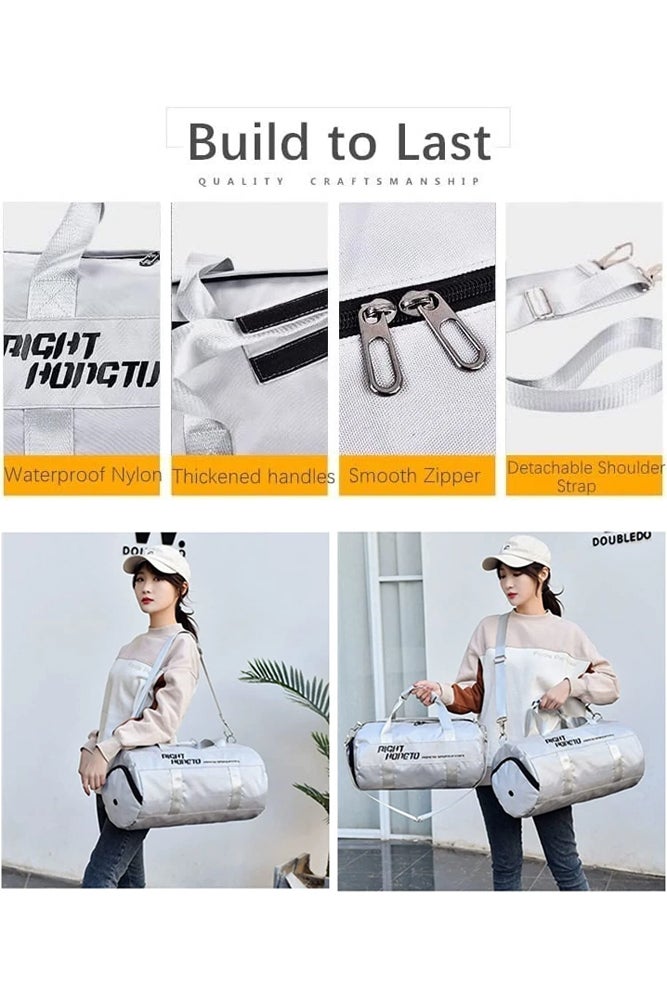 شبيلي حقيبة صالة رياضية للرجال وحقيبة دفل، حقيبة رياضية وسياحية للأولاد مع حجرة أحذية مستقلة، منظم حقيبة من البوليستر للاستخدام اليومي واللياقة والسفر - Image 2