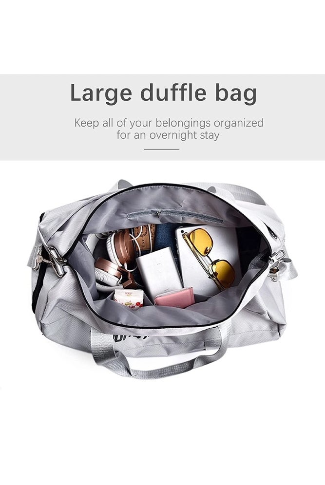 شبيلي حقيبة صالة رياضية للرجال وحقيبة دفل، حقيبة رياضية وسياحية للأولاد مع حجرة أحذية مستقلة، منظم حقيبة من البوليستر للاستخدام اليومي واللياقة والسفر - Image 4