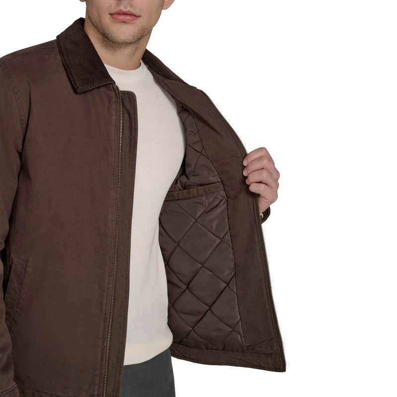 Levi's Men's Cotton Depot Jacket with Corduroy Collar, Chocolate Brown, X-Large - Image 4