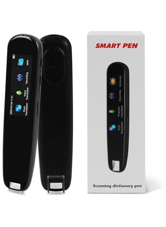 أنكوفو قلم ترجمة من فورمي بو، قلم ترجمة مسح ضوئي مع 112 لغة، جهاز التعرف الضوئي الضوئي الضوئي الرقمي للنص الى كلام 2.25 انش، قلم قراءة لعسر القراءة، مترجم صوتي فوري للدراسة والسفر والاعمال - Image 1