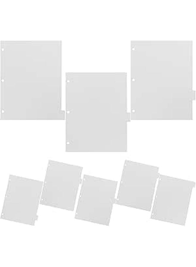 A4 Frosted Plastic Binder Dividers Refill Sheets 3 Hole Punched for Loose Leaf Notebooks - Image 1