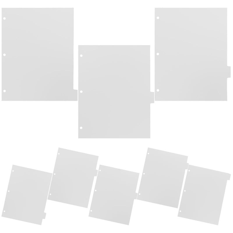 A4 Frosted Plastic Binder Dividers Refill Sheets 3 Hole Punched for Loose Leaf Notebooks - Image 2