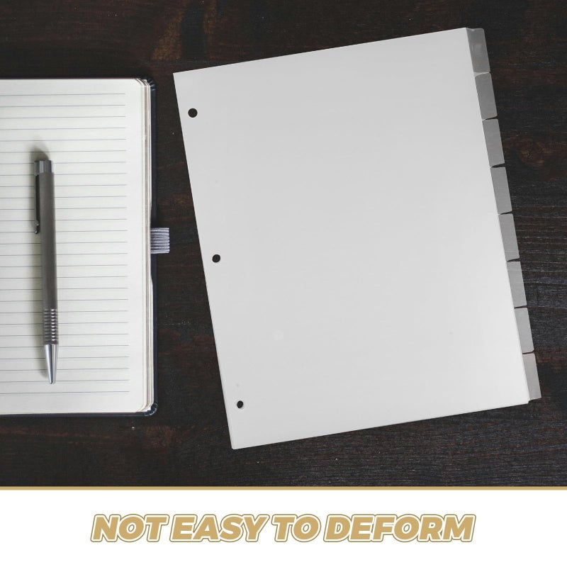 A4 Frosted Plastic Binder Dividers Refill Sheets 3 Hole Punched for Loose Leaf Notebooks - Image 4