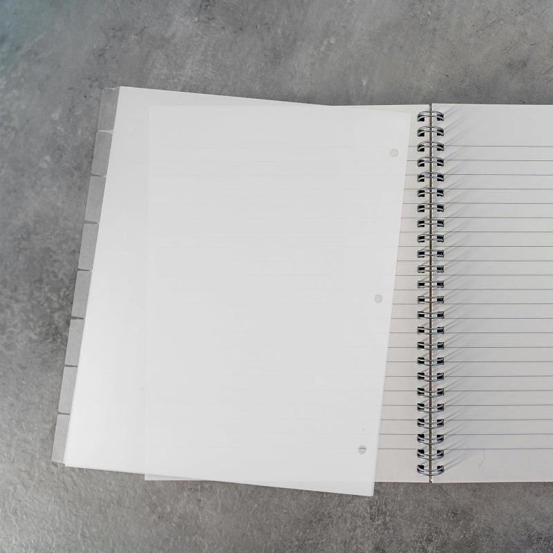 A4 Frosted Plastic Binder Dividers Refill Sheets 3 Hole Punched for Loose Leaf Notebooks - Image 5