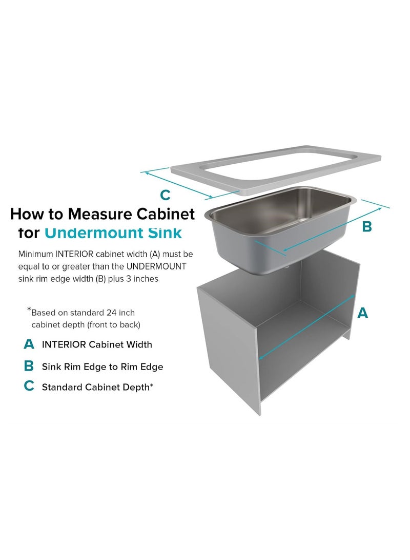 Shams Kitchen sink, 43 cm x 53 cm, 1 mm thick, with drain and long-neck wall mixer - Image 4