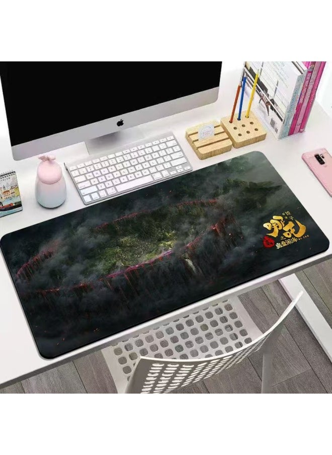 Which Mouse Pad Magic Child Making Sea Movie Keyboard Book Desktop Mat Computer Anti-slip Mat Office Writing Desk Mat-Color:100*50-Pattern:Nezha-laughing