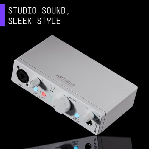 Arturia MiniFuse 1, 1in / 2out USB-C Audio Interface, with 1 Mic/Line/Instrument Preamp, Built-in USB Hub, Loopback and Included Software Bundle - Mac/PC (White) - Image 2
