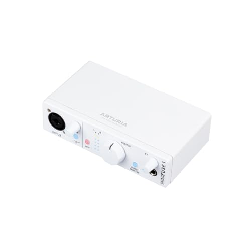 Arturia MiniFuse 1, 1in / 2out USB-C Audio Interface, with 1 Mic/Line/Instrument Preamp, Built-in USB Hub, Loopback and Included Software Bundle - Mac/PC (White) - Image 1