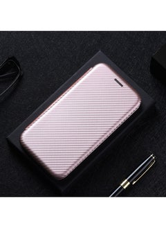 Carbon Fiber Texture Phone Case For SonyXperia 1 Iv X10 Iii Hard Flip Cover Ace3 Card Protective Shell-Color:Rose Gold-Applicable Model:Xperia ACE II (2nd Generation)]