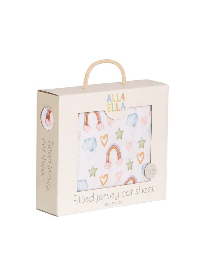 All4Ella Rainbow Dreams Fitted Cot Sheet - Image 1