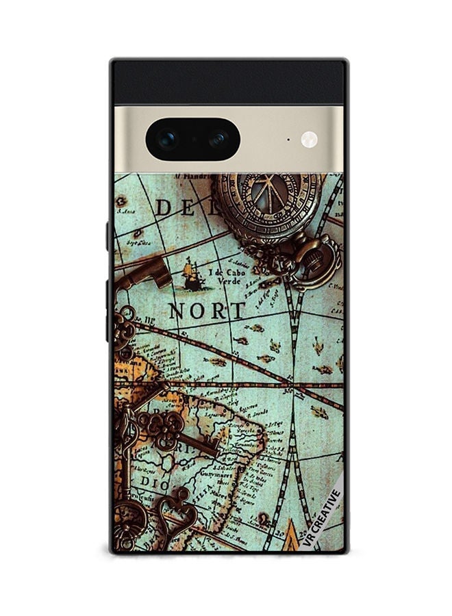 VR CREATIVE Protective Case Cover For Google Pixel 7 Compas Design Multicolour - Image 1