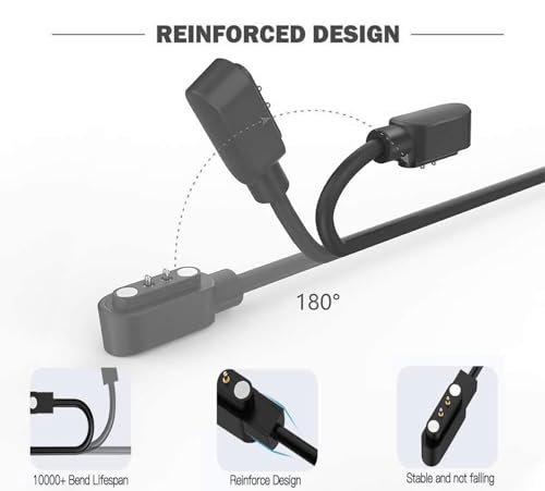 Msvueioe 2 Pin Chargers for FitCloudPro Smart Watch Cord, 2-Pack [Model A & Model B, Only One Fit] 2.8MM Magnetic USB Charging Cable for Smart Watches with FitCloudPro APP - Image 5